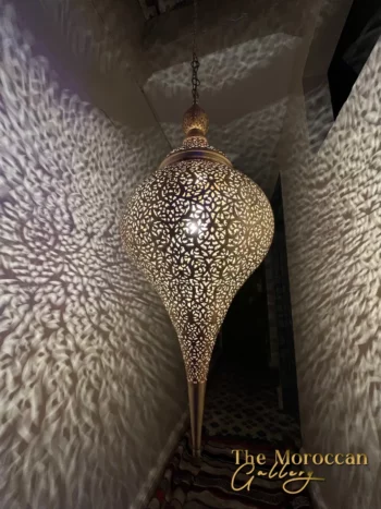 Hanging Moroccan Brass Lamp - TheMoroccanGallery.com