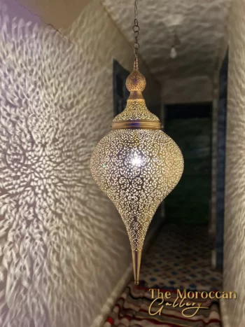 Hanging Moroccan Brass Lamp - TheMoroccanGallery.com