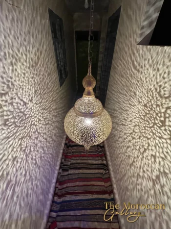 Hanging Moroccan Brass Lamp - TheMoroccanGallery.com