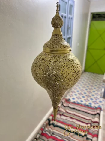 Hanging Moroccan Brass Lamp - TheMoroccanGallery.com