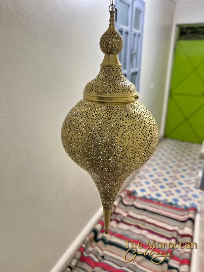 Hanging Moroccan Brass Lamp - TheMoroccanGallery.com