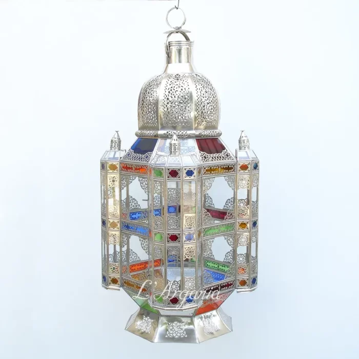 Product [22]_2 - Brass Silver Lamp - themoroccangallery