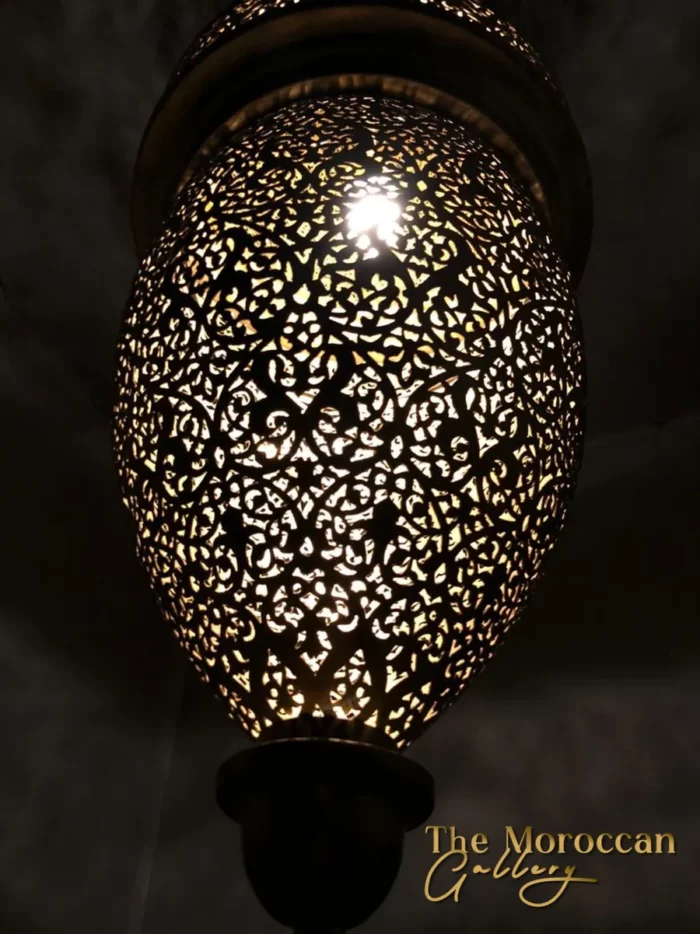 Hanging Moroccan Brass Lamp - TheMoroccanGallery.com