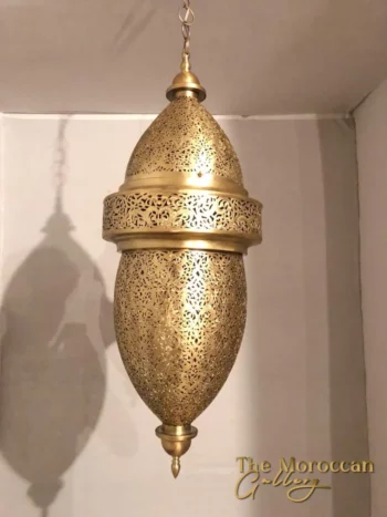 Hanging Moroccan Brass Lamp - TheMoroccanGallery.com