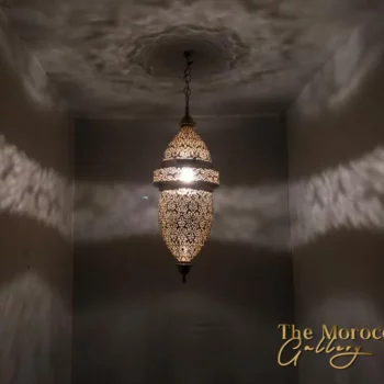 Hanging Moroccan Brass Lamp - TheMoroccanGallery.com