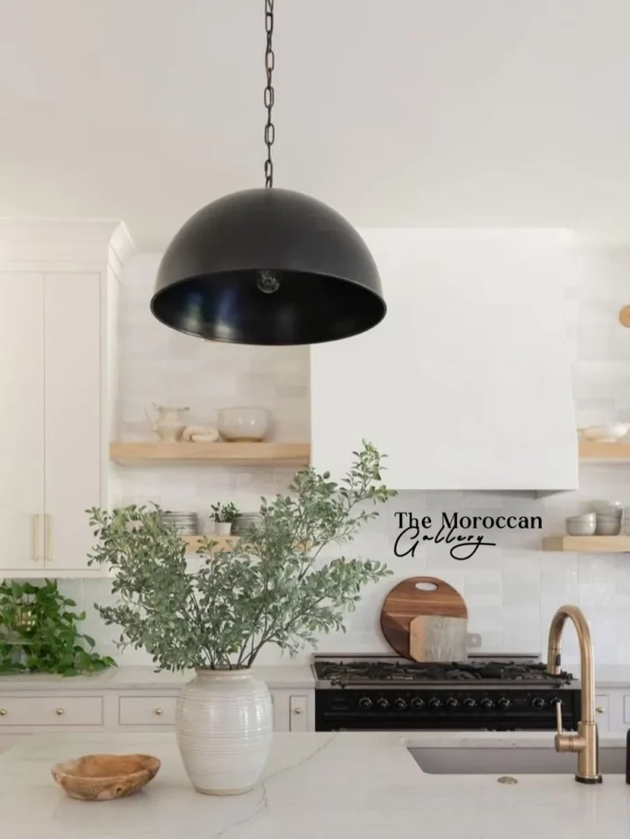 Black Dome Lamp - TheMoroccanGallery.com